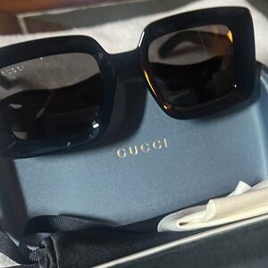 Gucci Black Square Women's Sunglasses